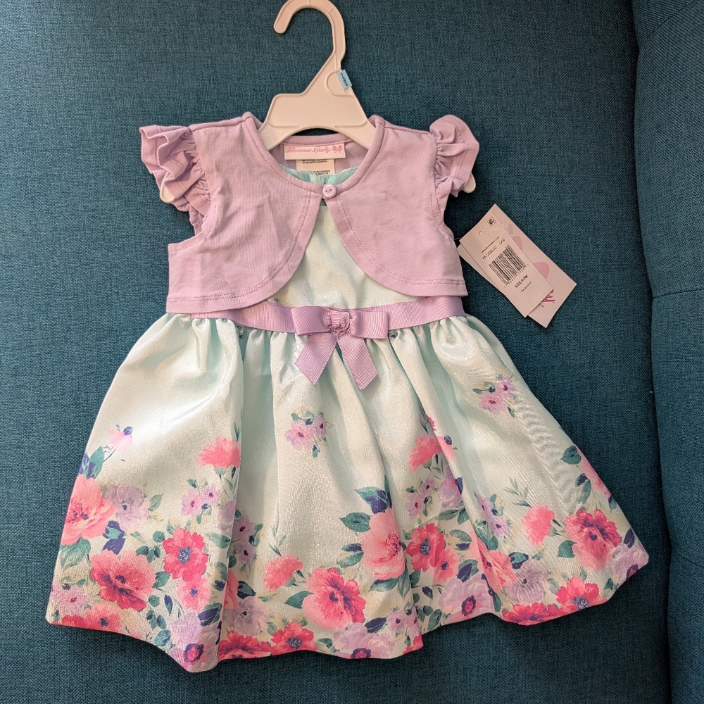 Blue/Pink Spring Toddler Dress